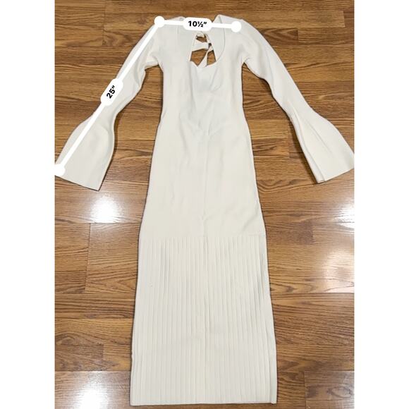 ALEXIS pearl bodycon knit midi open back Medella Dress medium - Picture 8 of 15